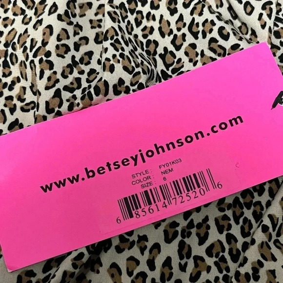 Betsey Johnson Animal Print Ruched Sleeveless Sheath Dress - Picture 12 of 15